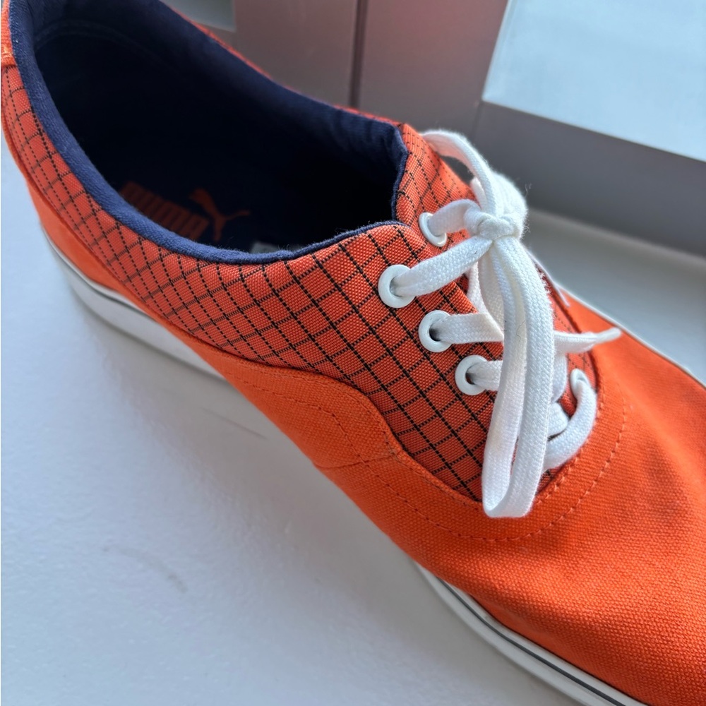 Puma Vibrant Orange Sneakers with White Accents